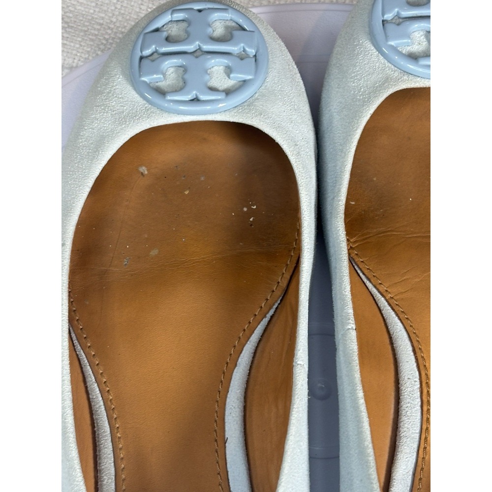 Tory Burch blue  Suede kid Chelsea Ballet Flats, sz 6B, Pre-owned, no box or bag - Picture 6 of 15